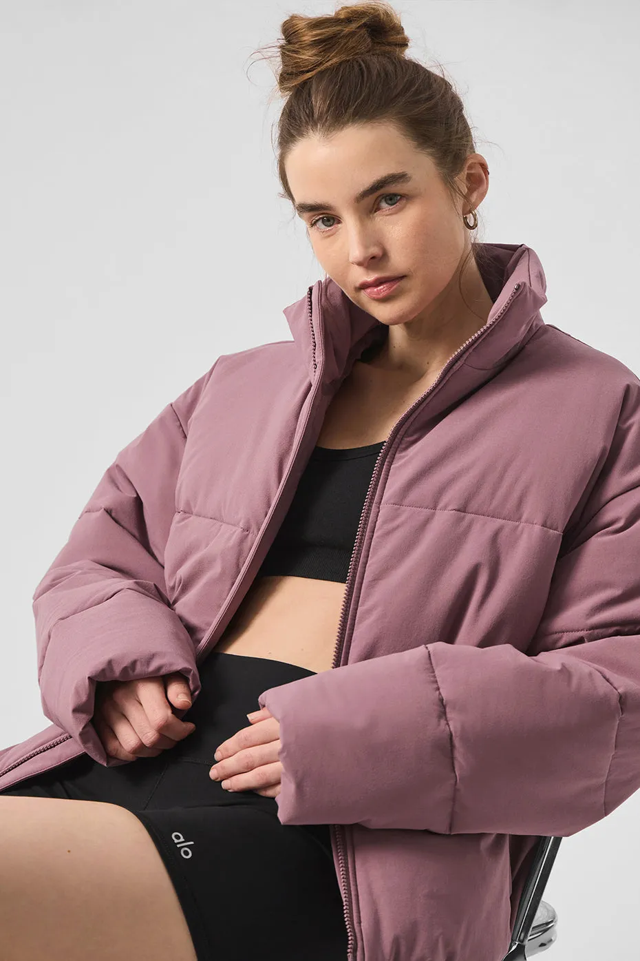 Stretch Woven Street Puffer - Woodrose sold by Alo Yoga product image thumbnail 5