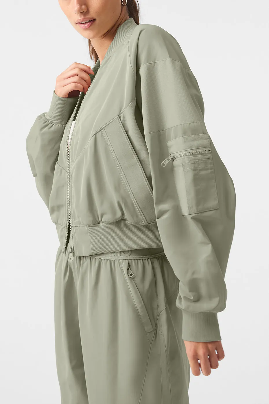 Mixed Media Reinvention Jacket - Limestone sold by Alo Yoga product image thumbnail 3