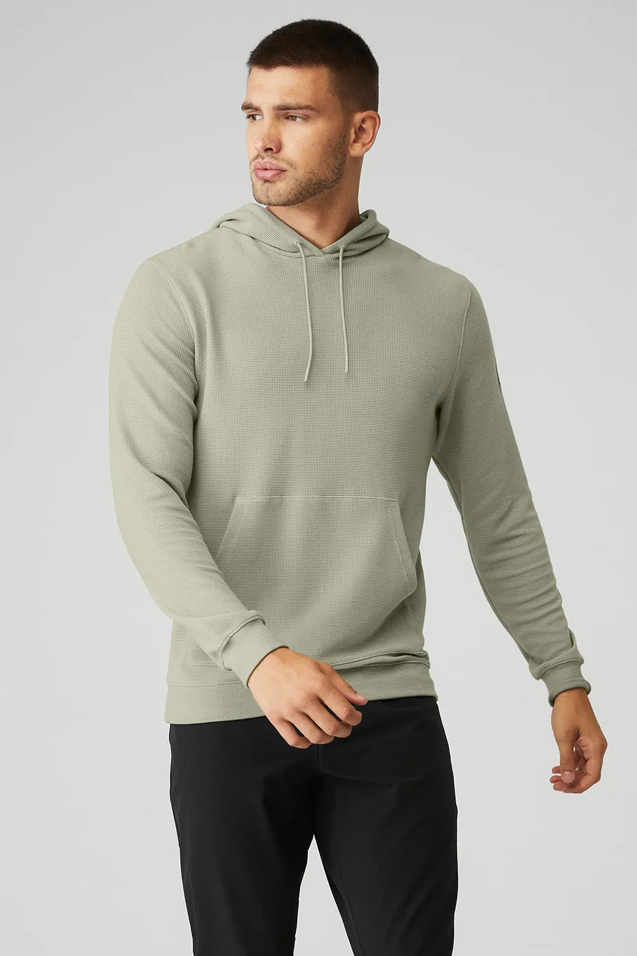 Micro Waffle Fast Break Hoodie - Limestone sold by Alo Yoga