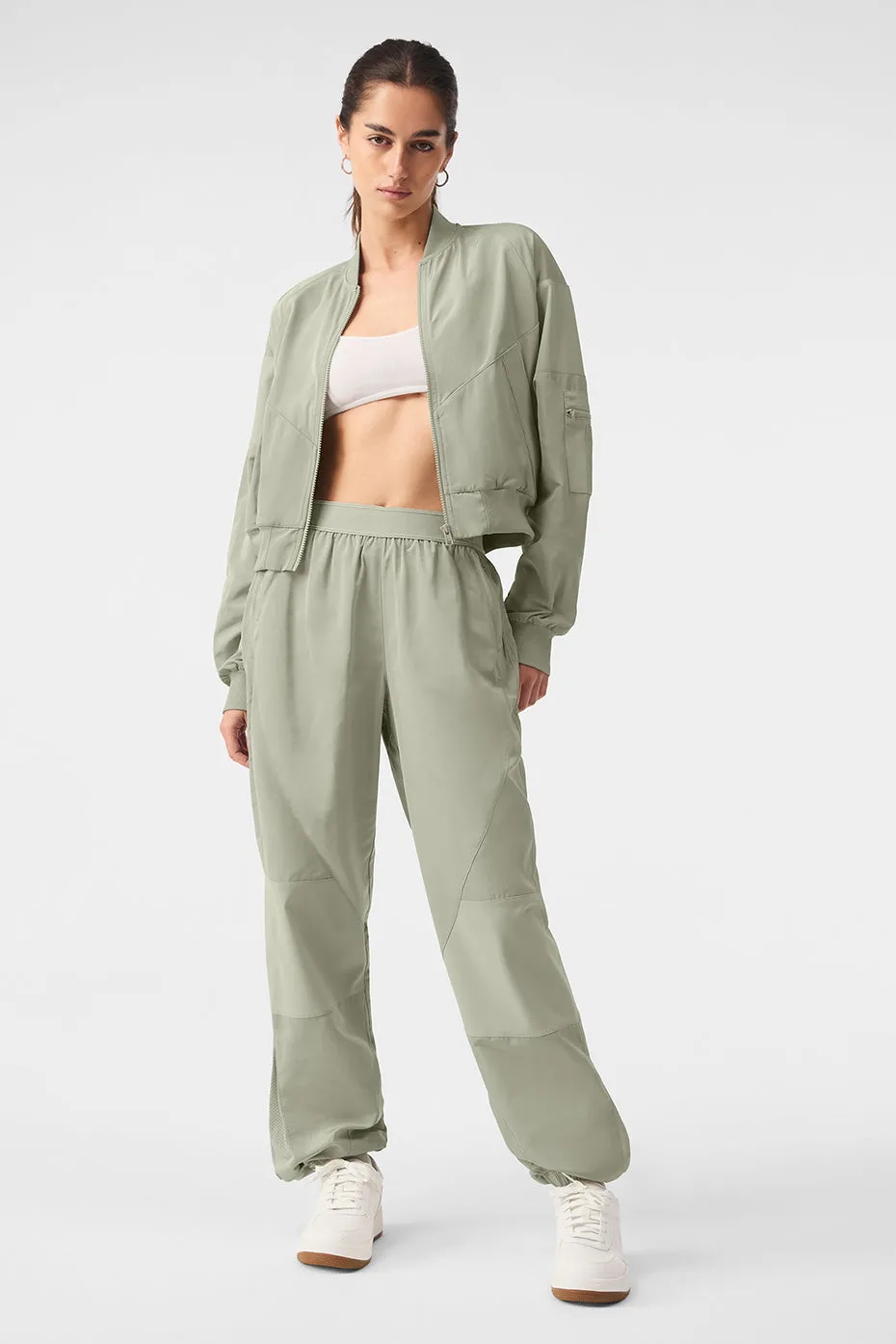 Mixed Media Reinvention Jacket - Limestone sold by Alo Yoga