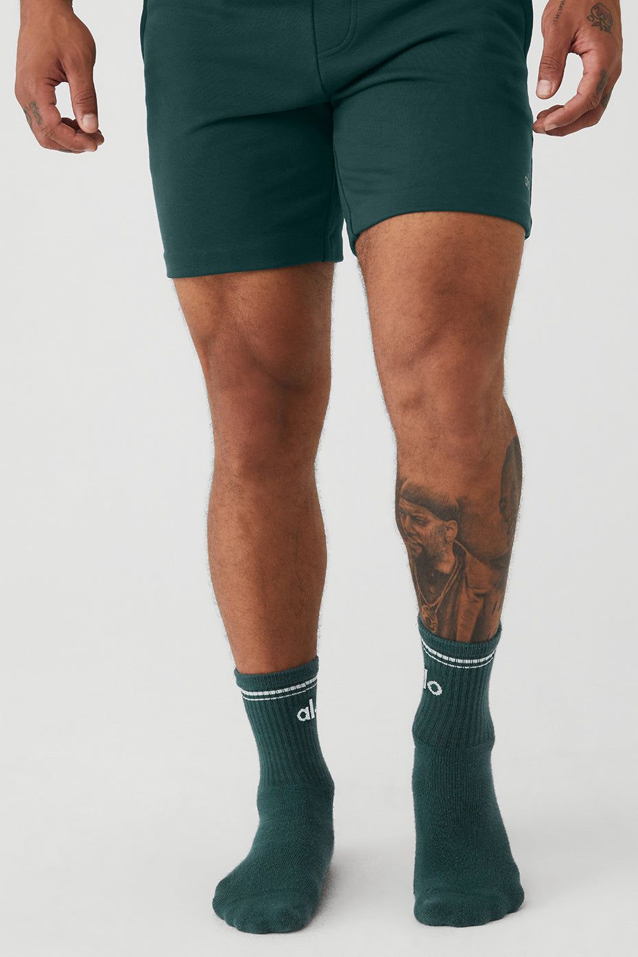 Unisex Half-Crew Throwback Sock - Midnight Green/White sold by Alo Yoga product image thumbnail 5