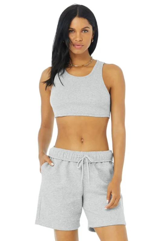 Ribbed Vibe Tank - Athletic Heather Grey sold by Alo Yoga