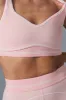 Airbrush Heart Throb Bra - Ballet Pink/White sold by Alo Yoga