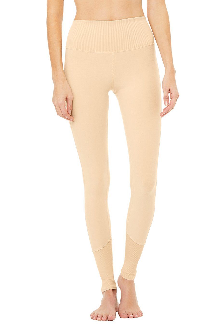 High-Waist Alo Sueded Lounge Legging - Putty Wash sold by Alo Yoga