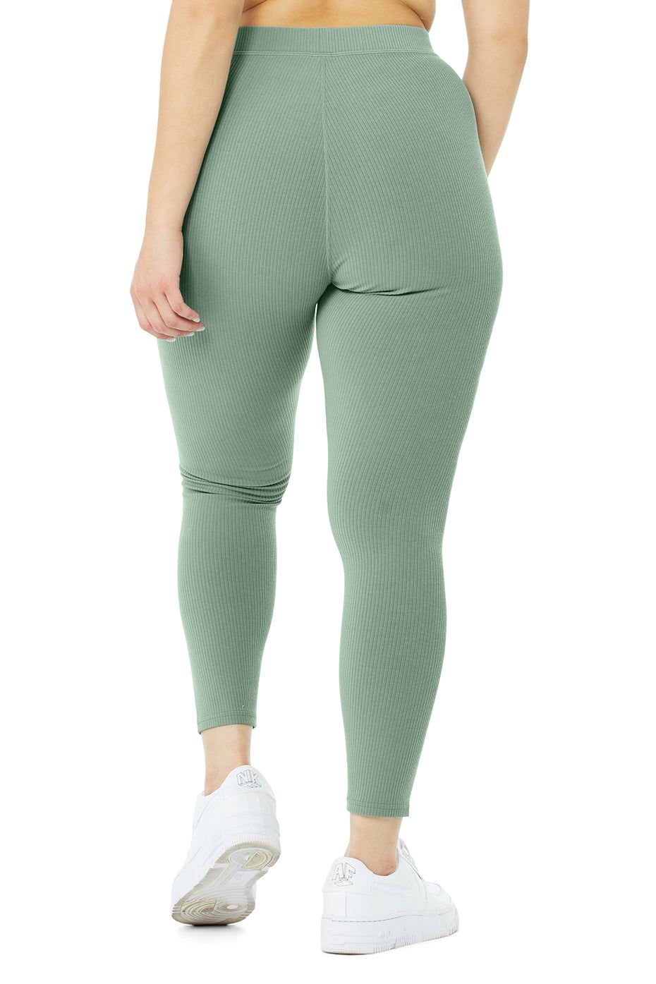 Ribbed High-Waist 7/8 Blissful Legging - Soft Seagrass sold by Alo Yoga product image thumbnail 6