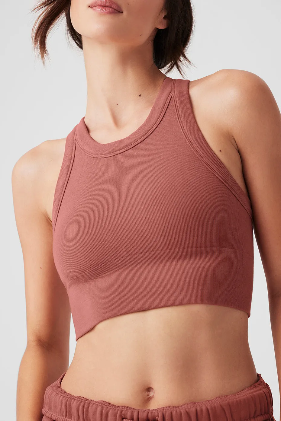 Seamless Delight High Neck Bra - Soft Terracotta sold by Alo Yoga product image thumbnail 4