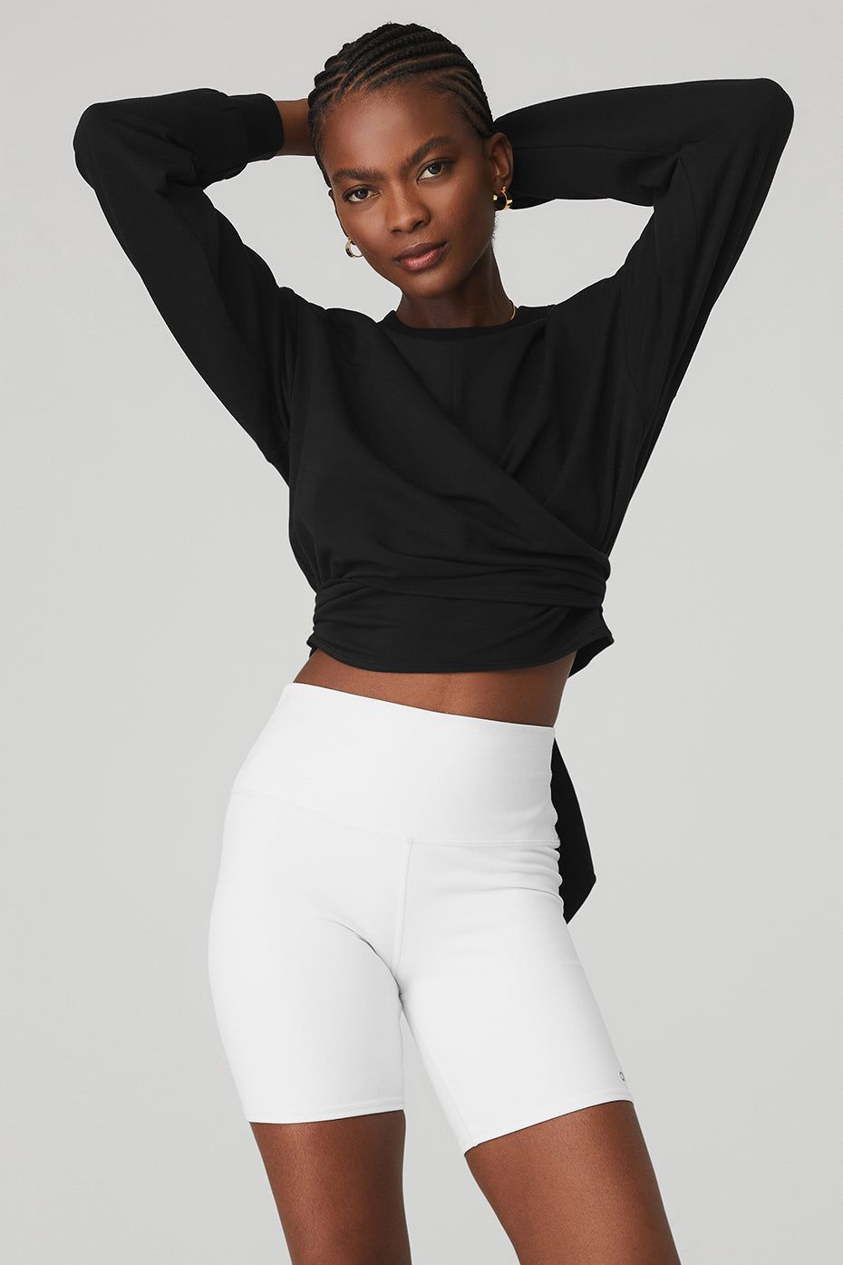 Dreamy Wrap Pullover - Black sold by Alo Yoga