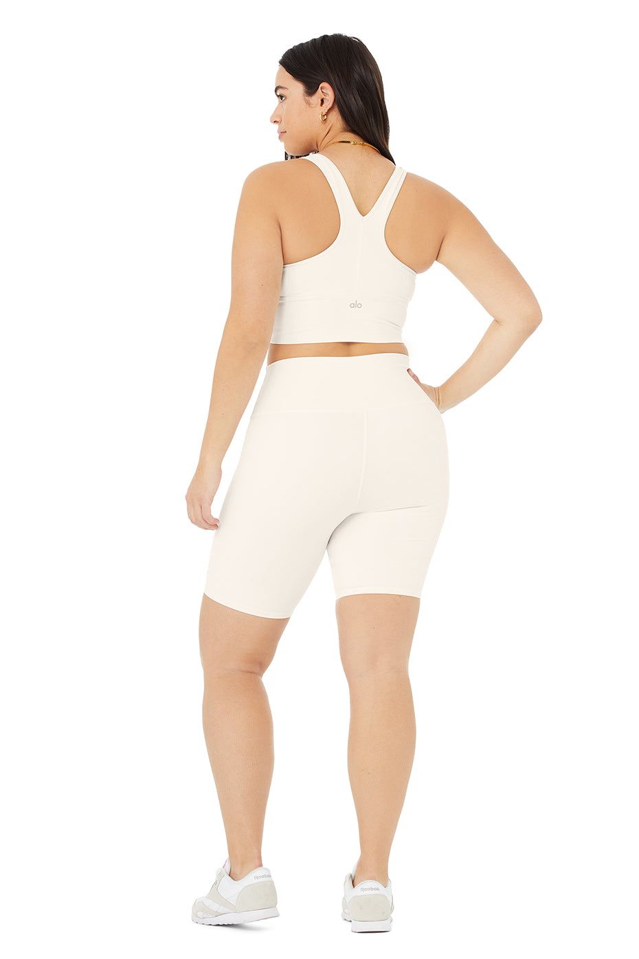 Wild Thing Bra & 7" High-Waist Biker Short Set - Ivory sold by Alo Yoga product image thumbnail 8