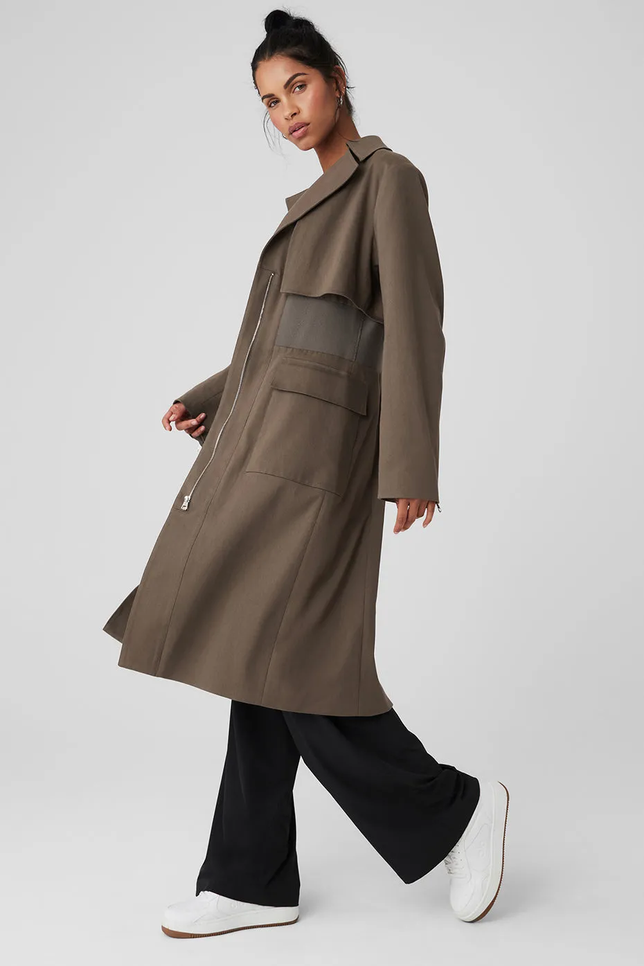 Formation Trench Coat - Olive Tree sold by Alo Yoga product image thumbnail 3