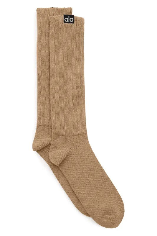 Unisex Scrunch Sock - Gravel sold by Alo Yoga