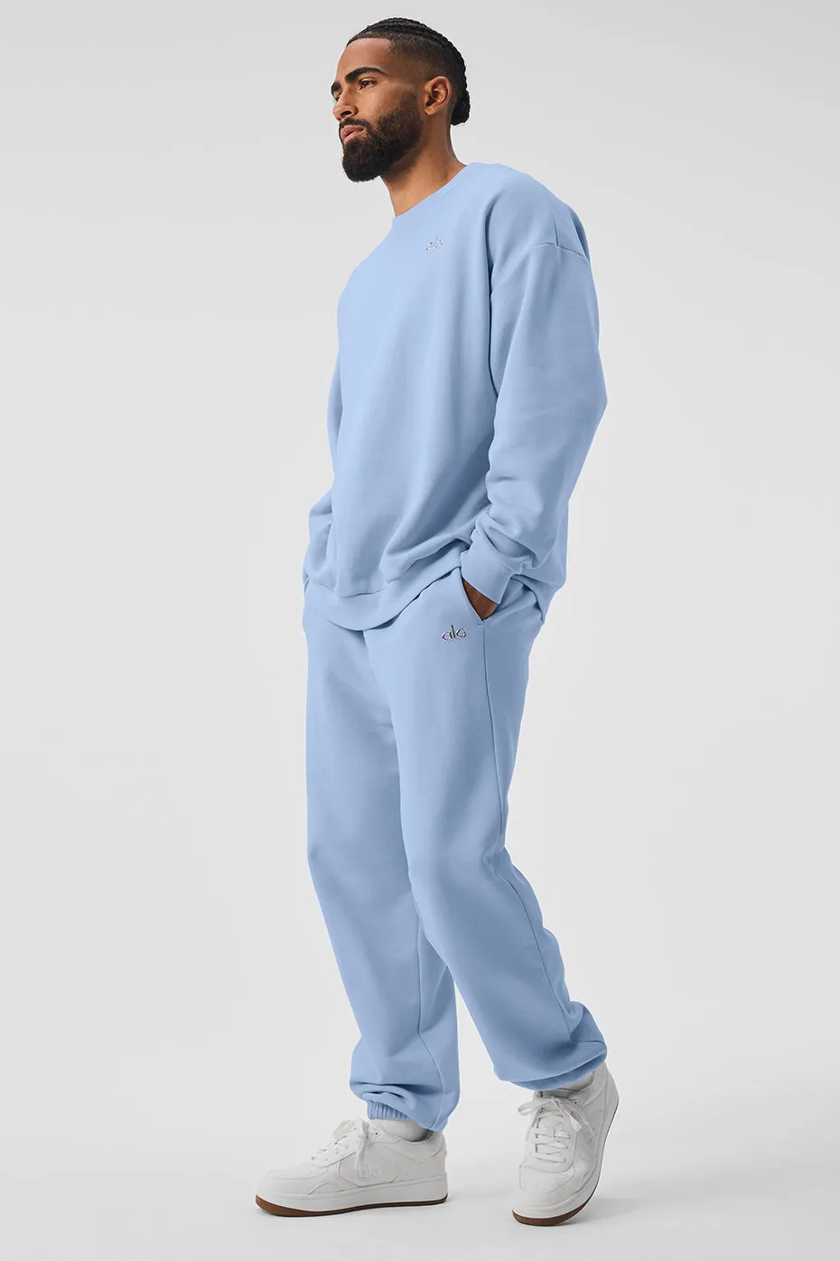 Accolade Crew Neck Pullover - Seashell Blue sold by Alo Yoga product image thumbnail 4