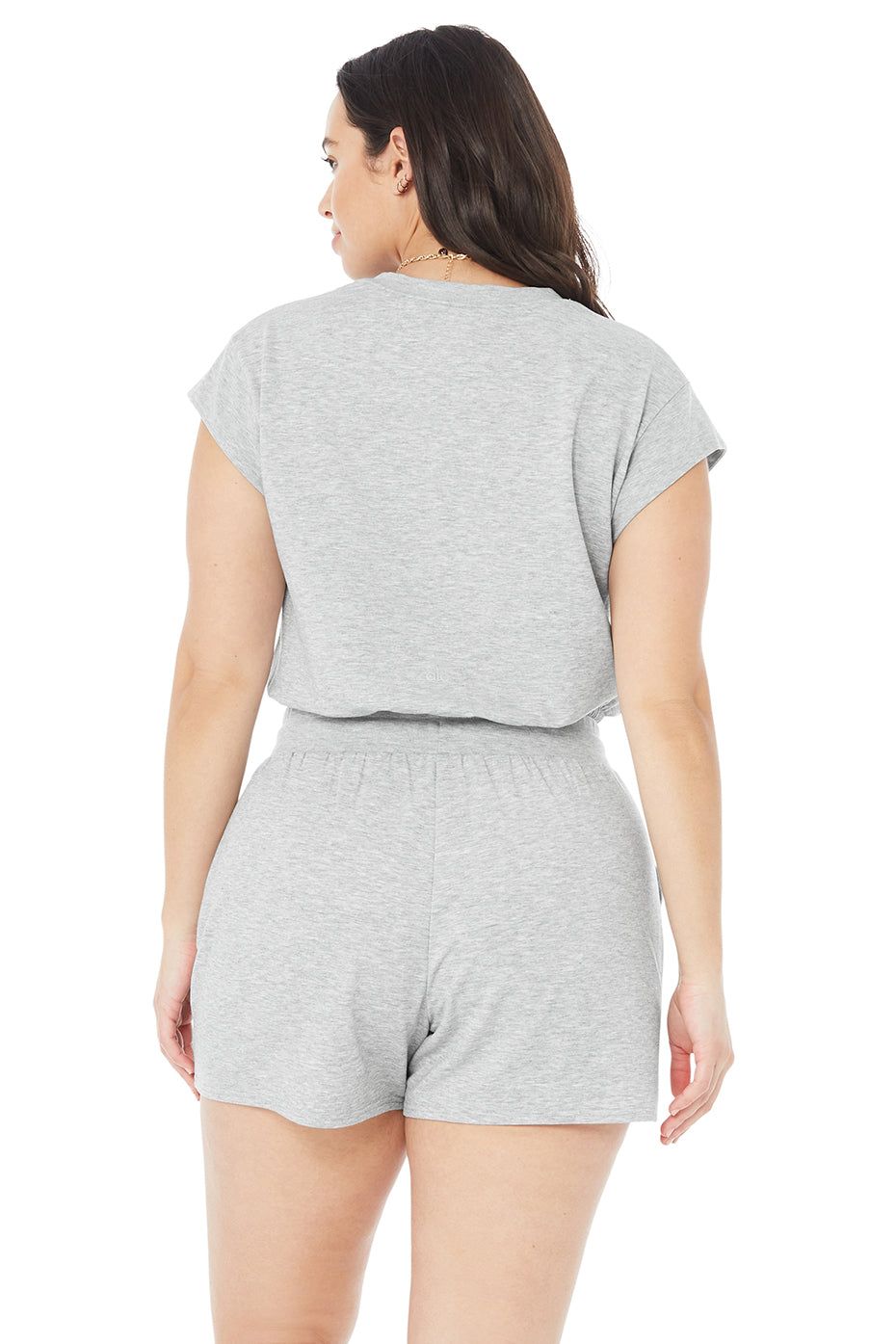 Dreamy Crop Short Sleeve - Athletic Heather Grey sold by Alo Yoga product image thumbnail 6