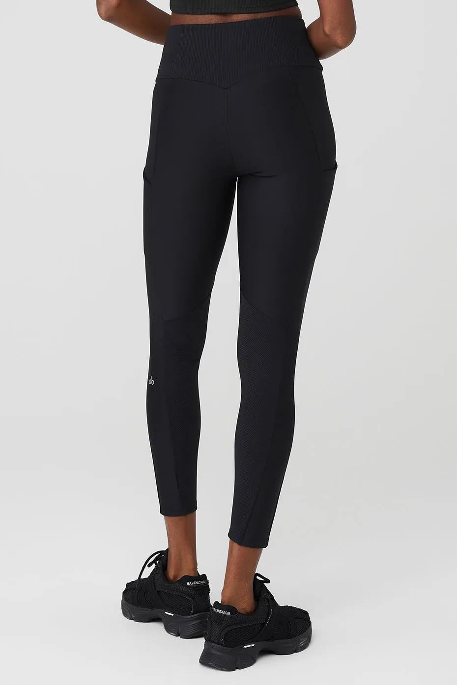 Ribbed Airlift High-Waist 7/8 Enchanted Legging - Black sold by Alo Yoga product image thumbnail 2