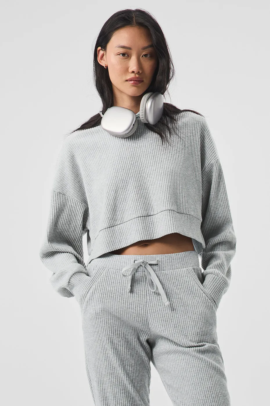 Muse Hoodie - Athletic Heather Grey sold by Alo Yoga