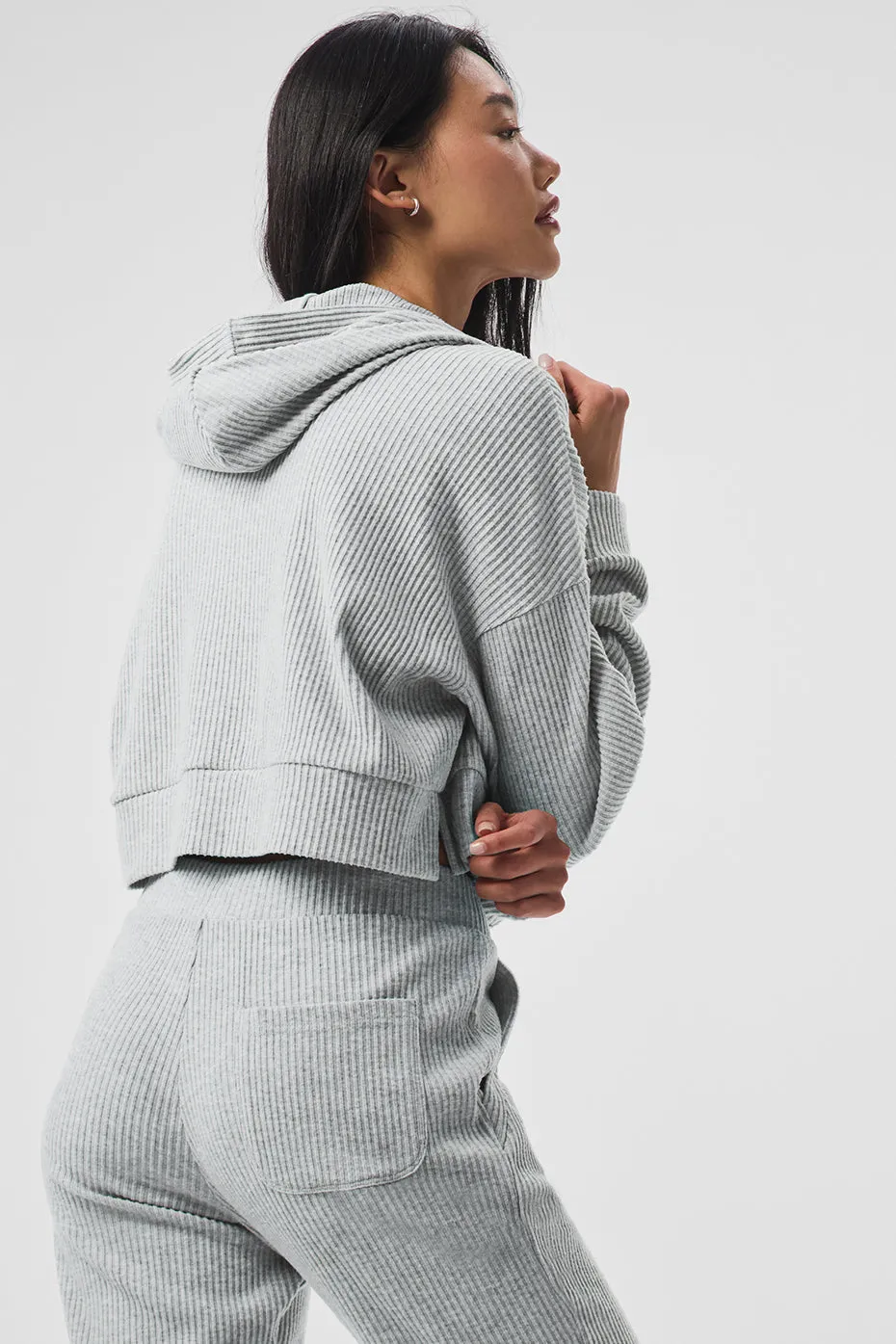 Muse Hoodie - Athletic Heather Grey sold by Alo Yoga product image thumbnail 3