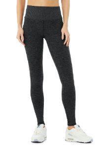 High-Waist Alosoft Lounge Legging - Dark Heather Grey sold by Alo Yoga