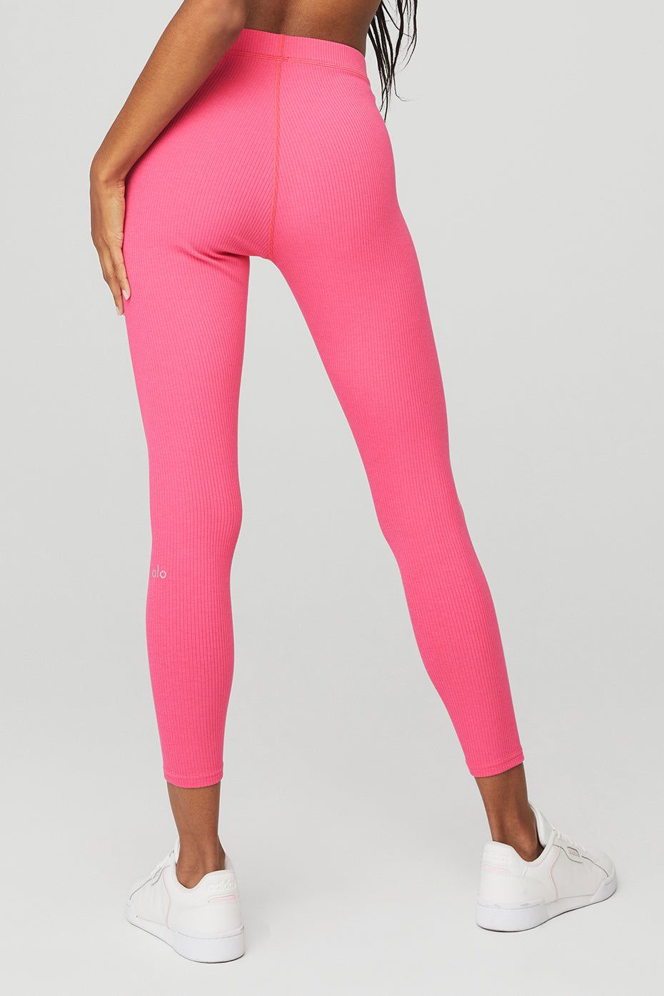 Ribbed High-Waist 7/8 Blissful Legging - Pink Fuchsia sold by Alo Yoga product image thumbnail 2