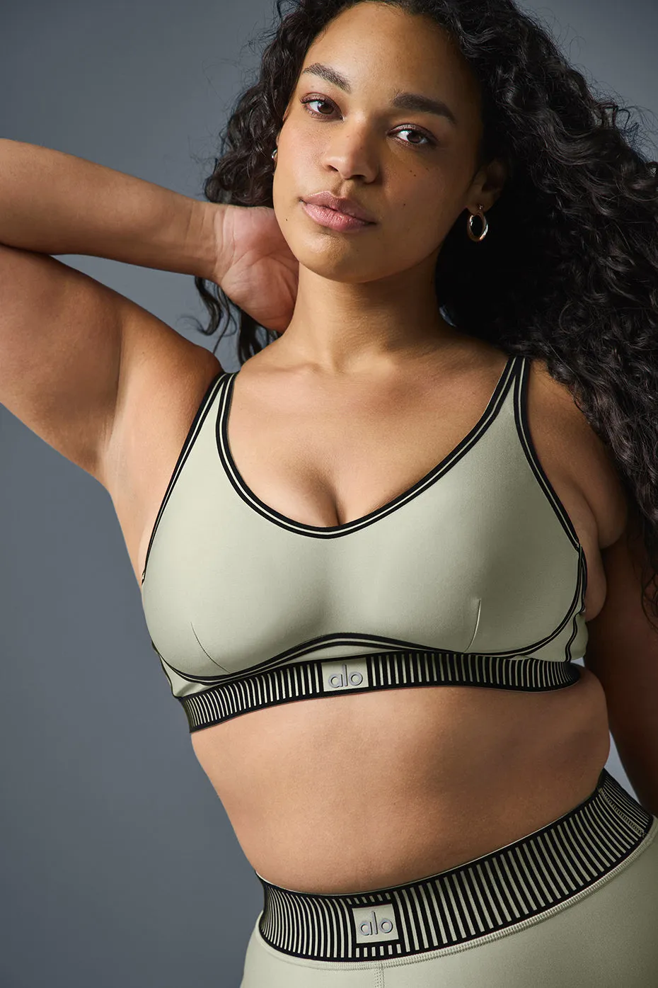 Airlift Line Up Bra - Limestone sold by Alo Yoga product image thumbnail 5