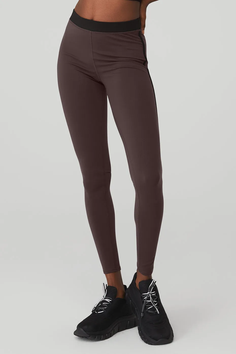Airbrush High-Waist Streamlined Legging - Raisin/Black sold by Alo Yoga product image thumbnail 3