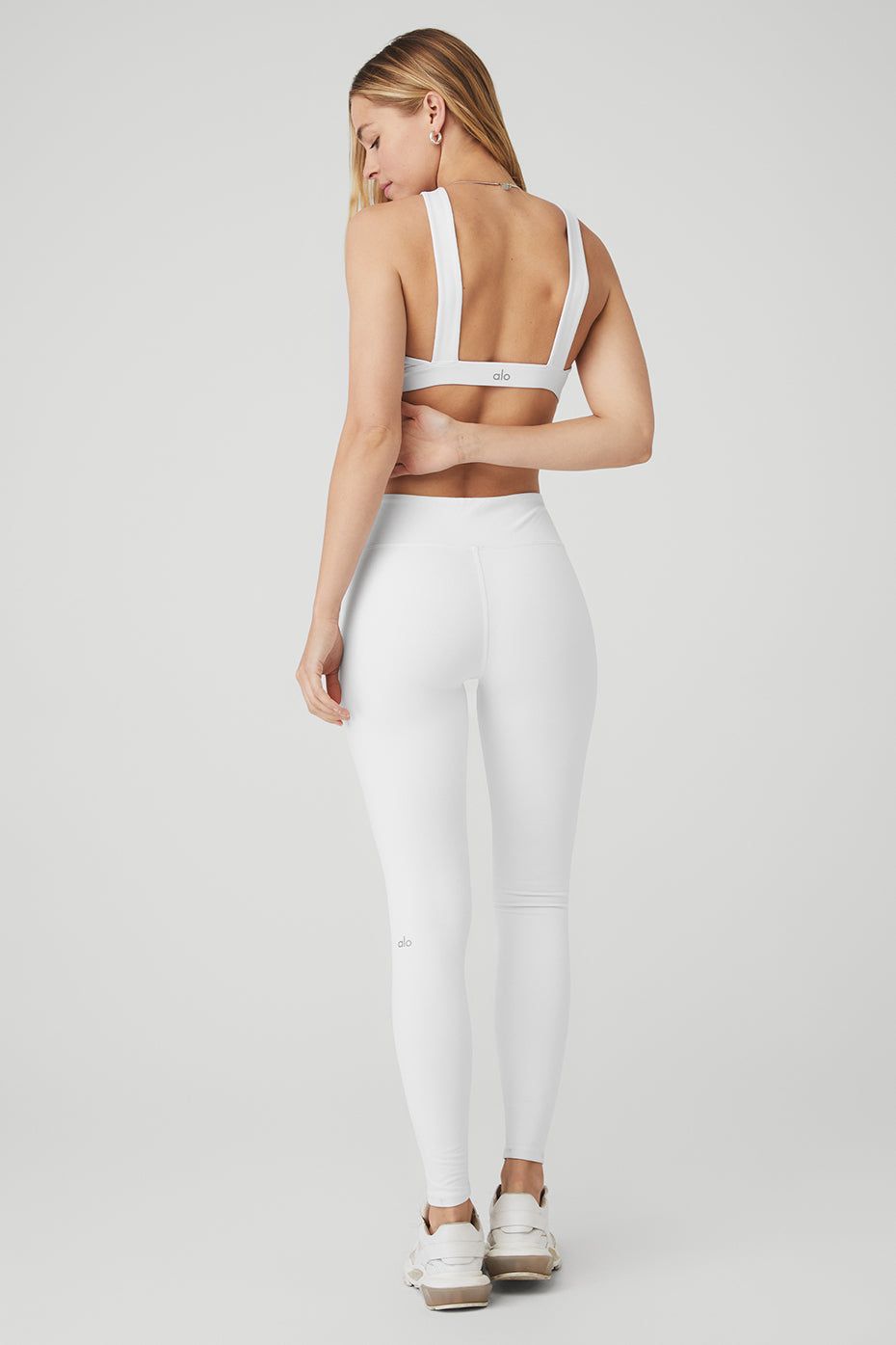 Airbrush Destination Bra & High-Waist Airbrush Legging Set - White sold by Alo Yoga product image thumbnail 3