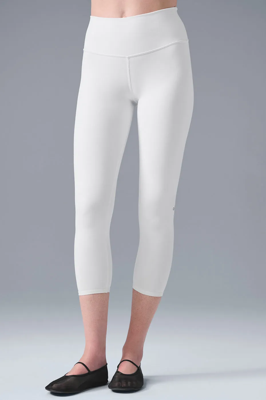 High-Waist Airbrush Capri - White sold by Alo Yoga