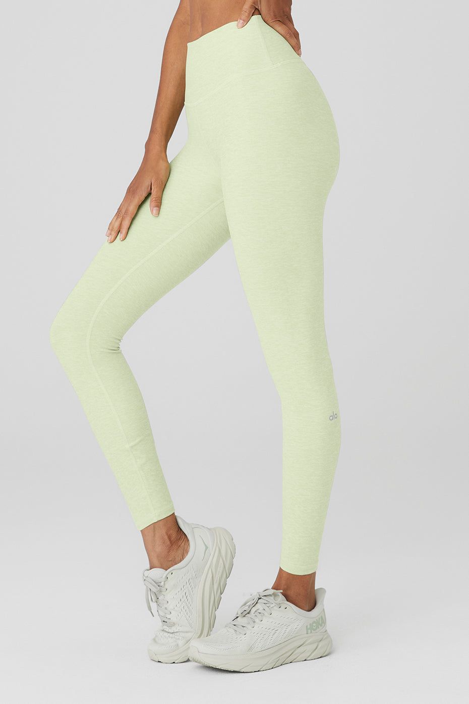 Alosoft High-Waist 7/8 Highlight Legging - Iced Green Tea Heather sold by Alo Yoga product image thumbnail 3