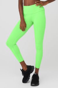 7/8 High-Waist Airbrush Legging - Green Glow sold by Alo Yoga