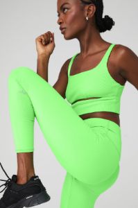 7/8 High-Waist Airbrush Legging - Green Glow sold by Alo Yoga