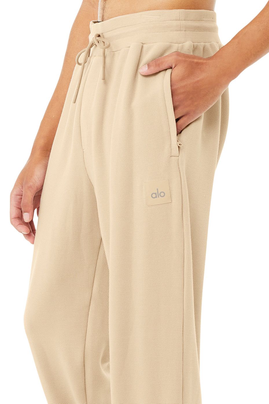 Micro Waffle Fast Break Sweatpant - Sand Dune sold by Alo Yoga product image thumbnail 4