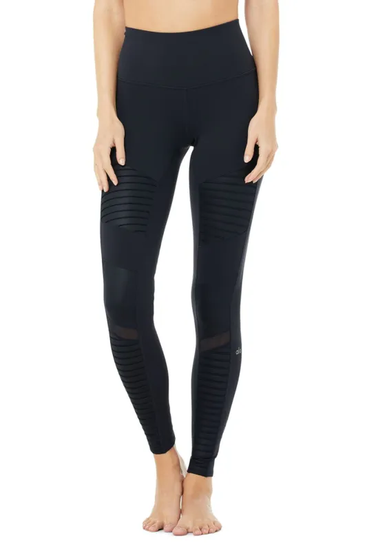 High-Waist Moto Legging - Dark Navy sold by Alo Yoga