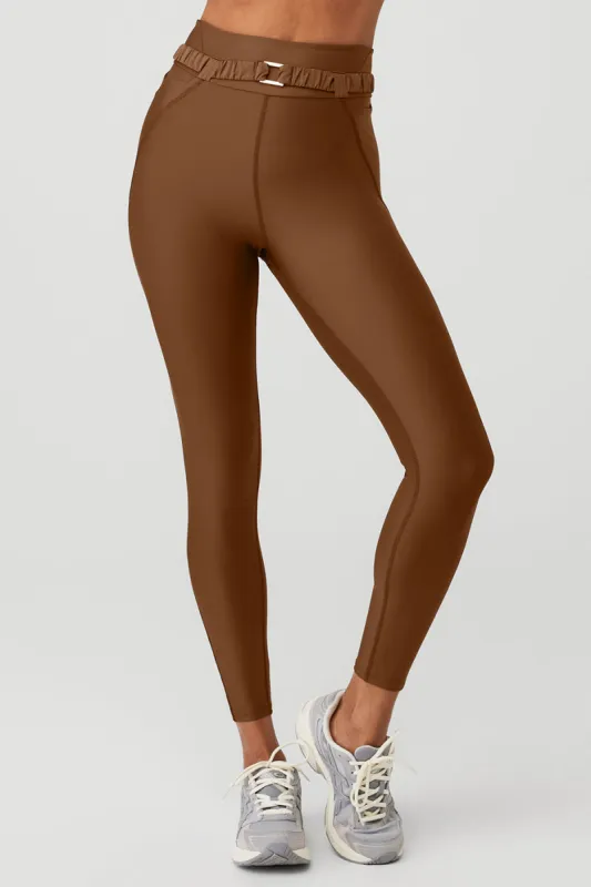 Airlift High-Waist 7/8 Charmer Legging - Cinnamon Brown sold by Alo Yoga