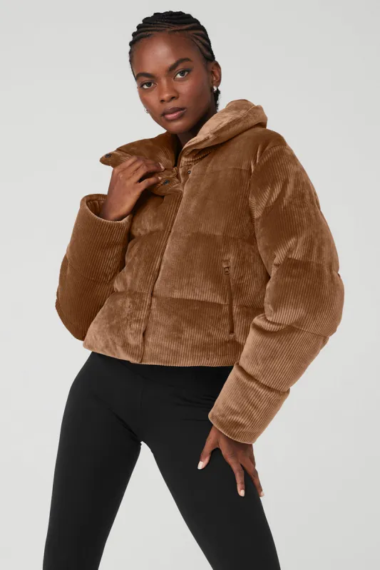 Ribbed Velour Gold Rush Puffer - Macchiato | Parallel