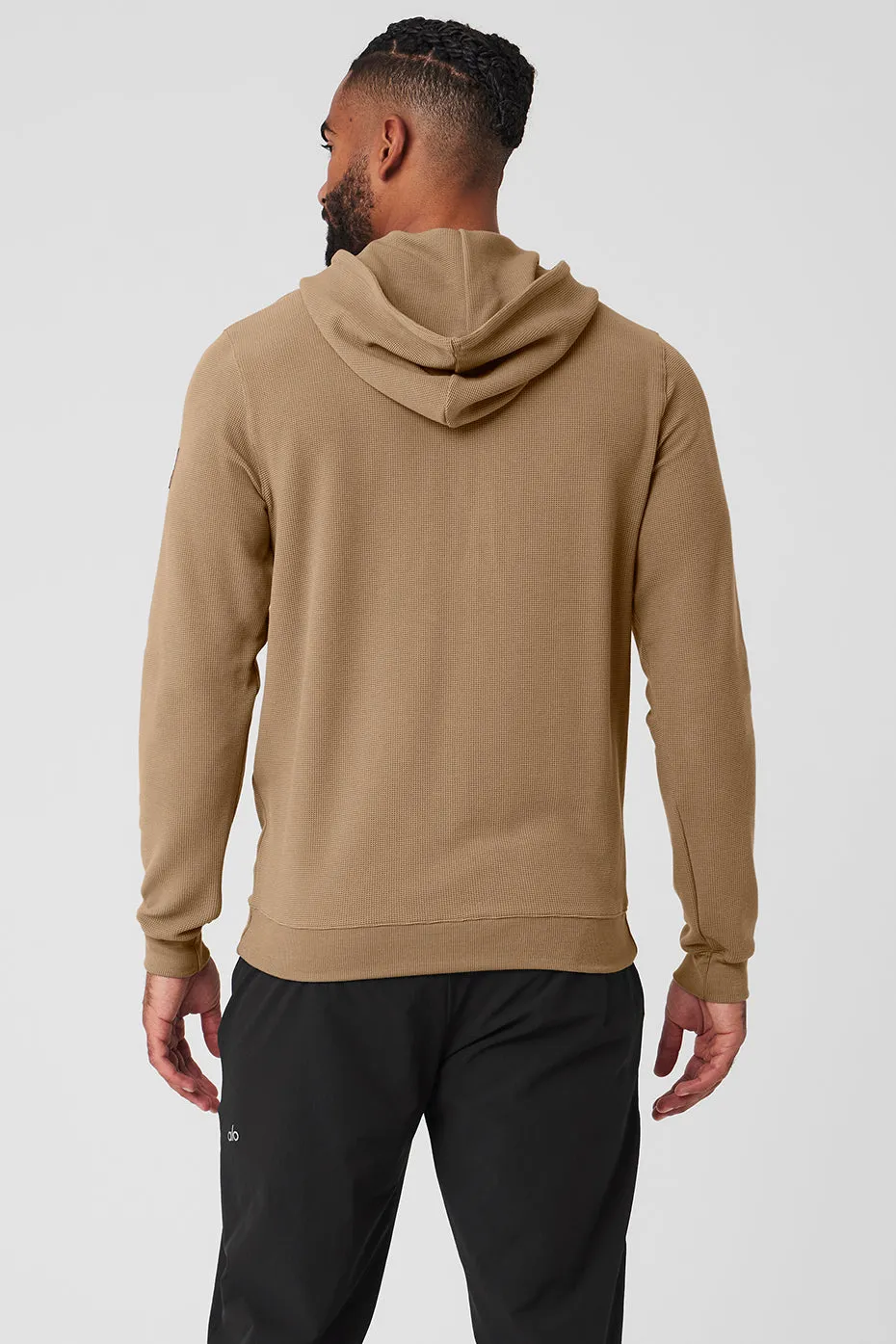 Micro Waffle Fast Break Hoodie - Gravel sold by Alo Yoga product image thumbnail 2