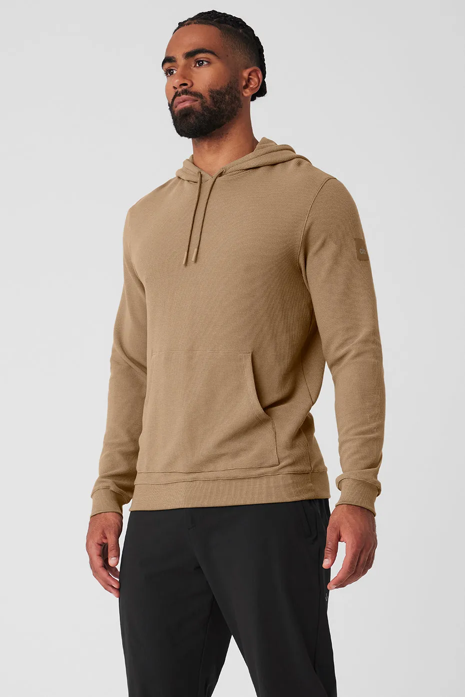 Micro Waffle Fast Break Hoodie - Gravel sold by Alo Yoga product image thumbnail 3