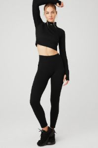 Seamless Cable Knit Long Sleeve Top & Seamless Cable Knit High-Waist Legging Set sold by Alo Yoga