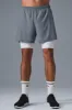 5" Revival 2-In-1 Short - Steel Grey/White sold by Alo Yoga
