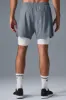 5" Revival 2-In-1 Short - Steel Grey/White sold by Alo Yoga