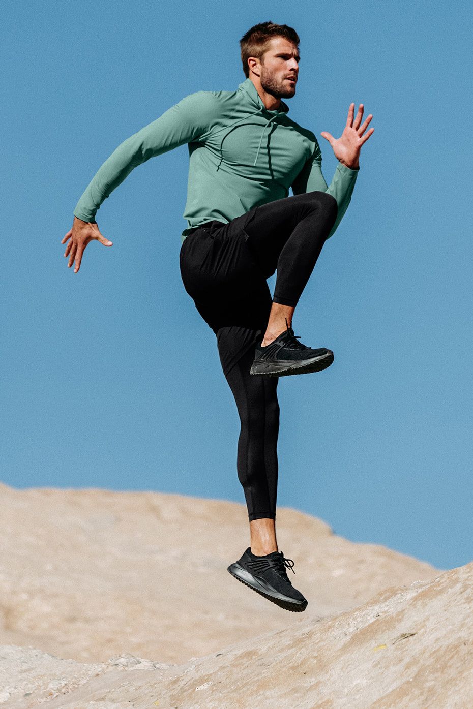 Idol Hooded Runner - Blue Agave sold by Alo Yoga product image thumbnail 5