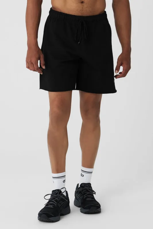 Sports Club Palms Chill Short - Black/Dark Grey sold by Alo Yoga