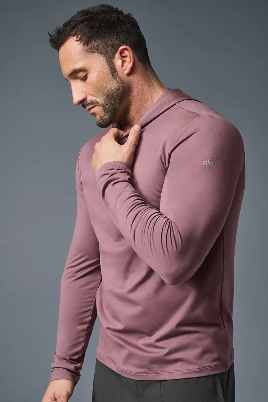 Conquer Reform Long Sleeve With Hood - Woodrose sold by Alo Yoga product image thumbnail 3