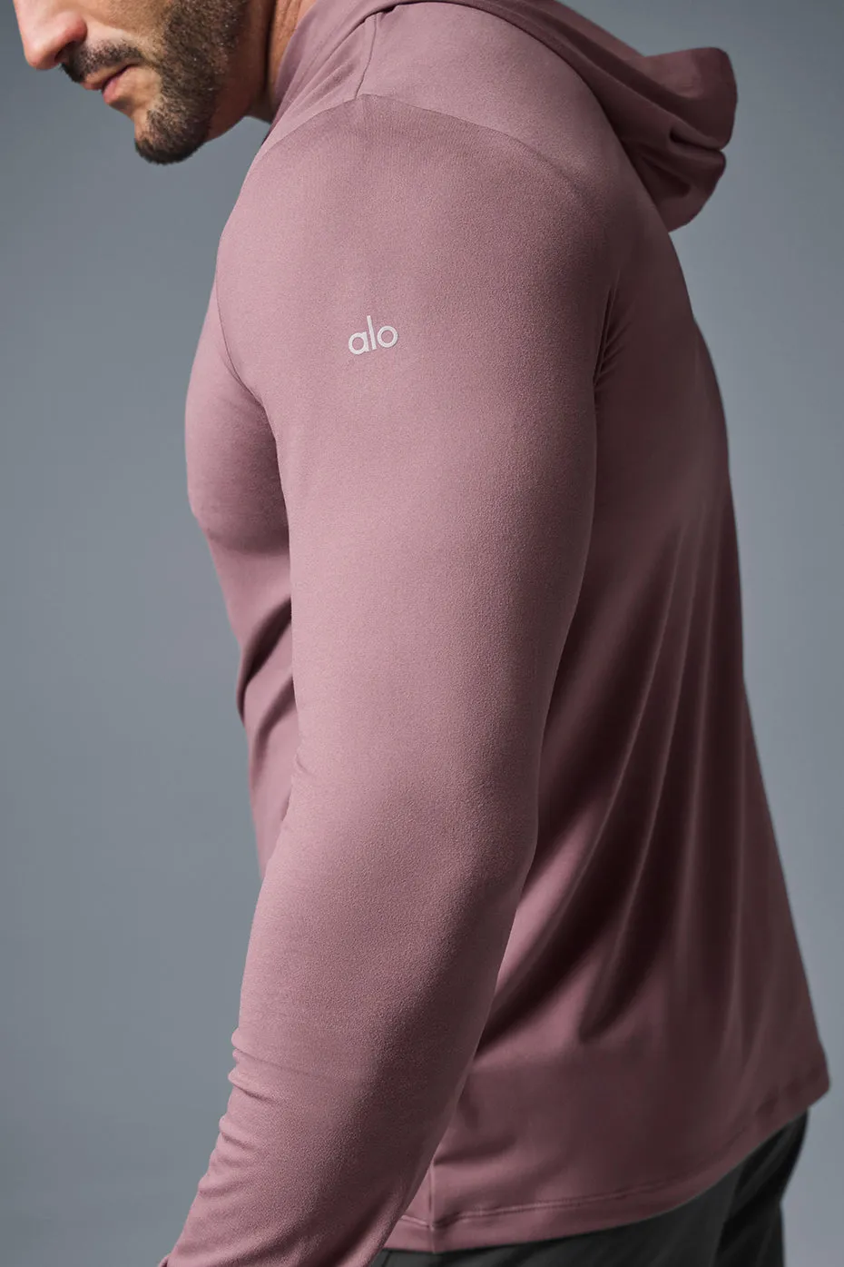 Conquer Reform Long Sleeve With Hood - Woodrose sold by Alo Yoga product image thumbnail 2