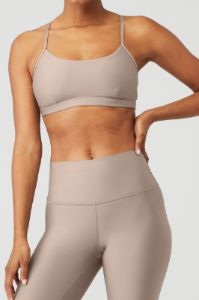 Airlift Intrigue Bra & 7/8 High-Waist Airlift Legging Set - Taupe sold by Alo Yoga