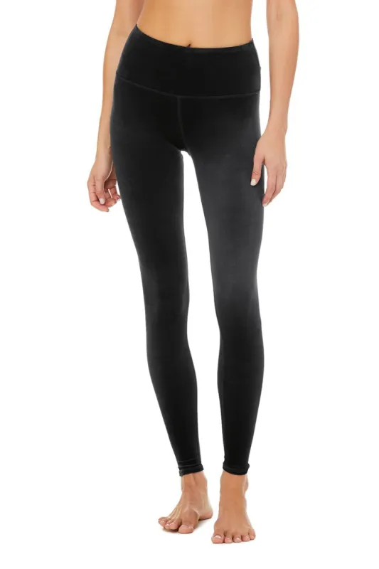 High Waist Posh Legging - Black sold by Alo Yoga