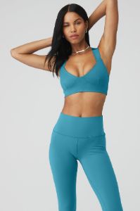 Airbrush Rev It Up Bra - Blue Splash sold by Alo Yoga
