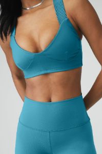 Airbrush Rev It Up Bra - Blue Splash sold by Alo Yoga