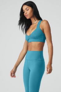 Airbrush Rev It Up Bra - Blue Splash sold by Alo Yoga