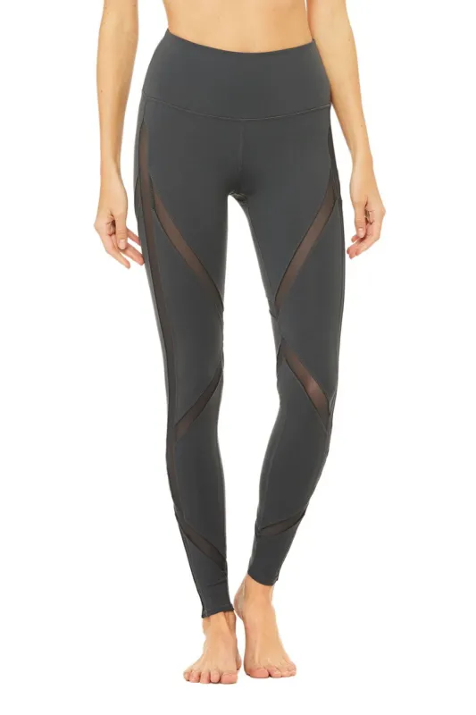 High-Waist Laced Legging - Anthracite sold by Alo Yoga