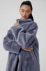 Oversized Faux Fur Trench - Fog sold by Alo Yoga