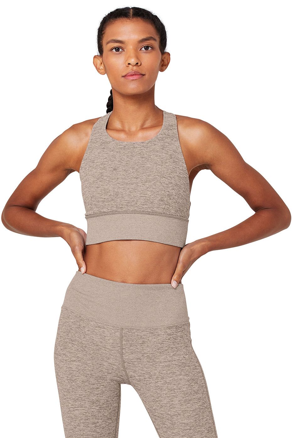 Alosoft Serenity Bra - Gravel Heather sold by Alo Yoga