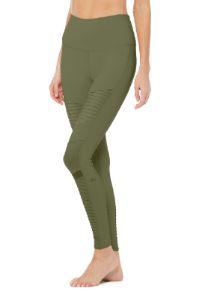 High-Waist Moto Legging - Jungle/Jungle Glossy sold by Alo Yoga